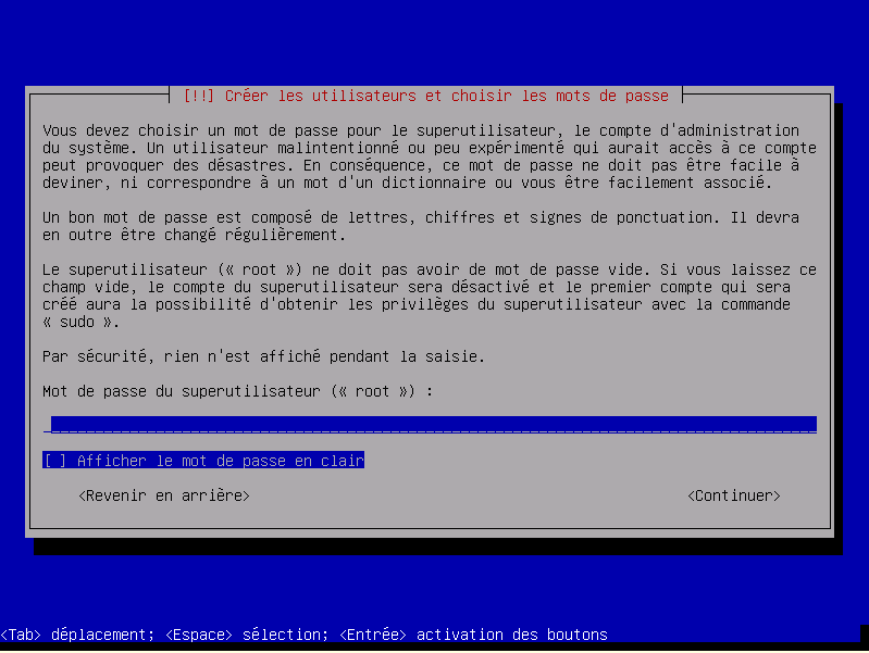Mot de passe root
